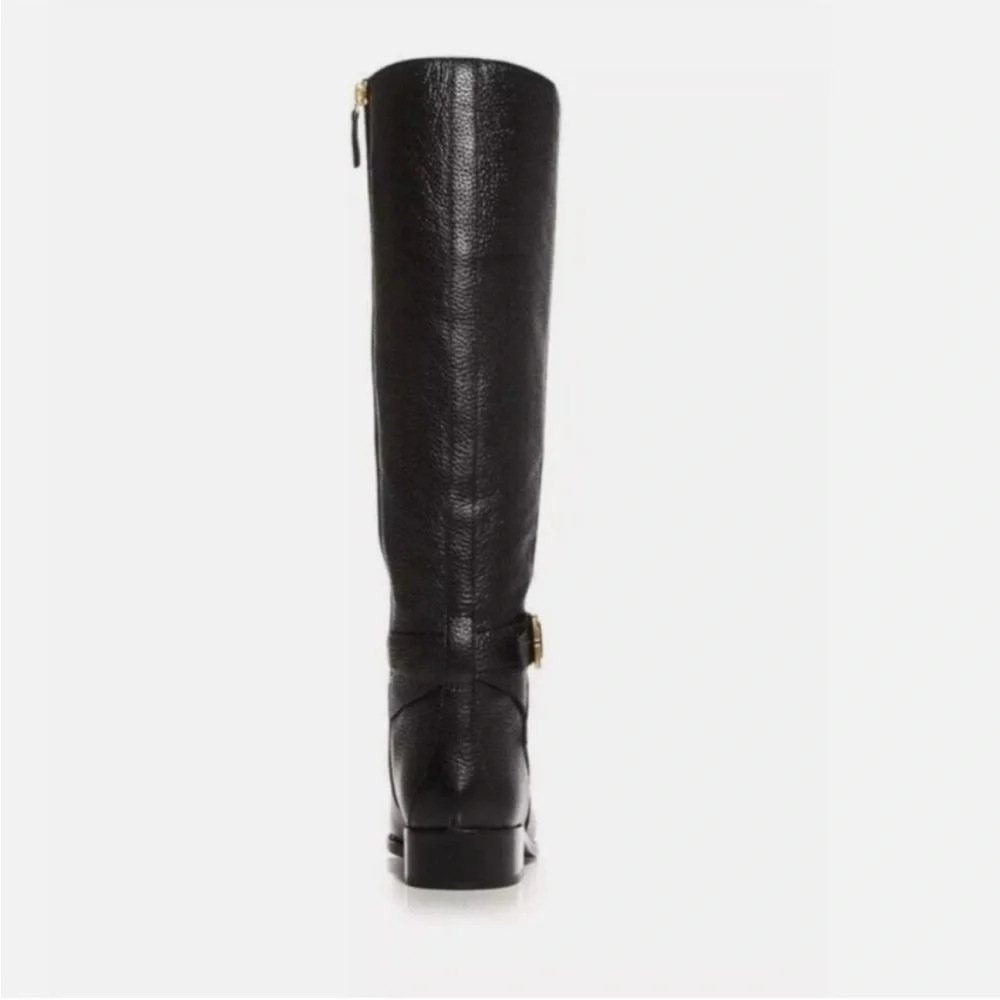 Tory Burch Brooke High Boots Leather Black 6 English Countryside Dark Academia